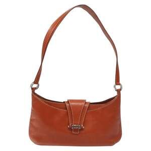 Celine Leather Shoulder Bag Orange